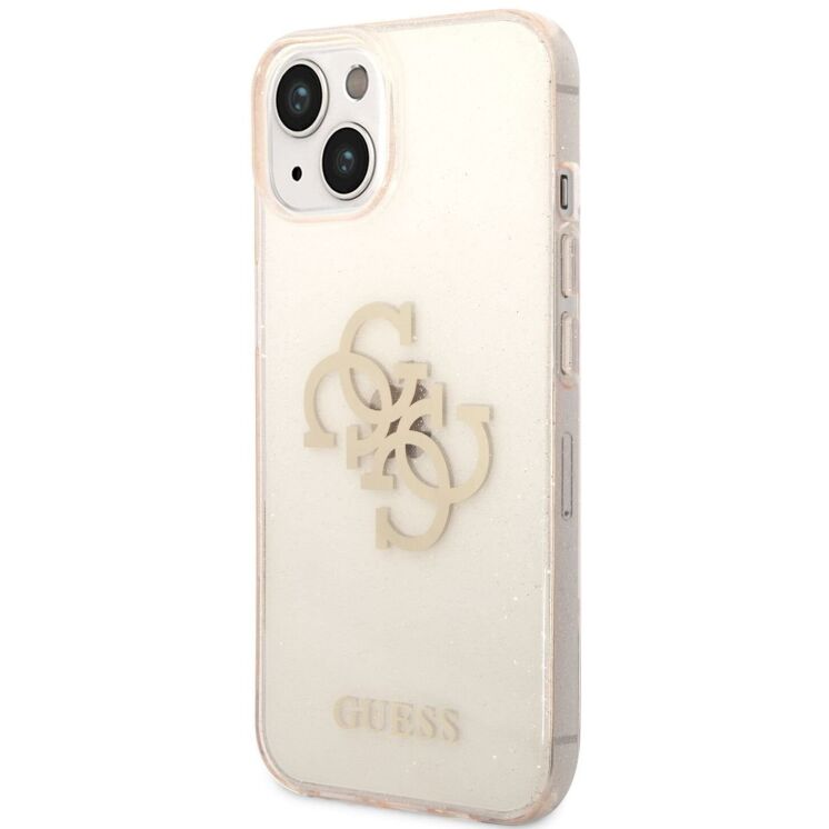 Захисний чохол Guess Glitter Script Big для Apple iPhone 14 Plus - Gold: фото 2 з 6