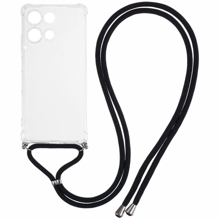 Захисний чохол UniCase AirBag with Strap для Motorola Moto G75 - Transparent: фото 1 из 5