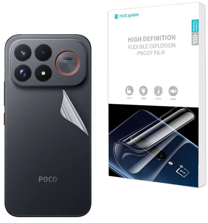 Защитная пленка на заднюю панель RockSpace Explosion-Proof SuperClear для Xiaomi Poco F9 Ultra (430139) Защитная пленка на заднюю панель RockSpace Explosion-Proof SuperClear для Xiaomi Poco F9 Ultra: фото 1 из 9