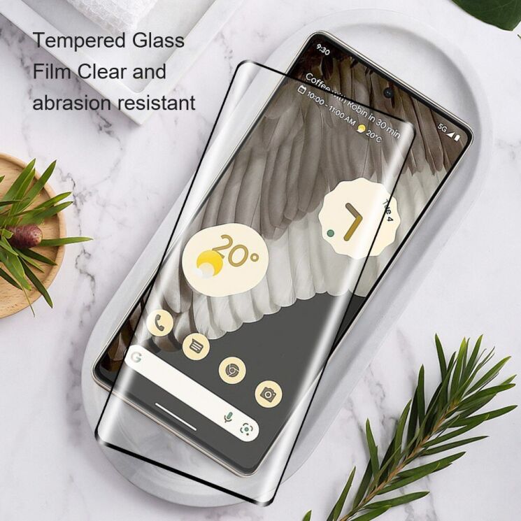 Захисне скло AMORUS Full Glue Tempered Glass для Google Pixel 7 Pro - Black: фото 5 з 9
