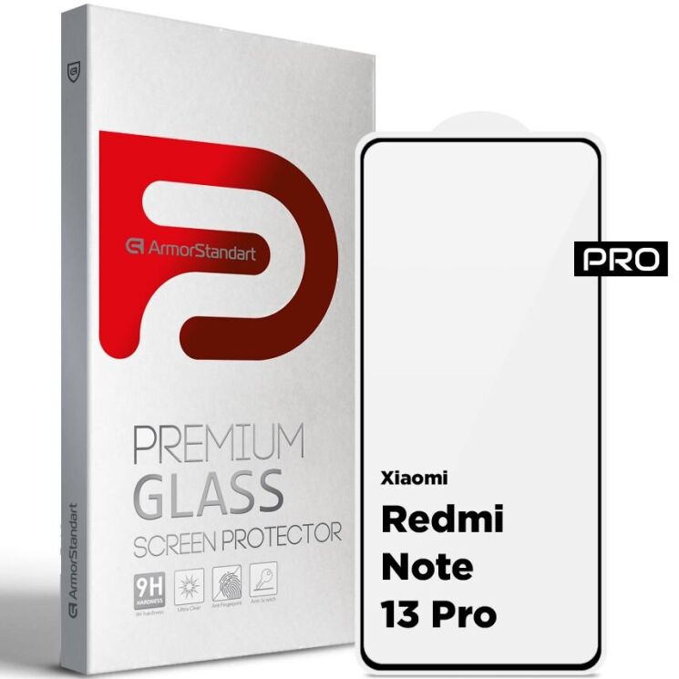 Захисне скло ArmorStandart Pro 5D для Xiaomi Redmi Note 13 Pro 5G - Black: фото 1 з 7