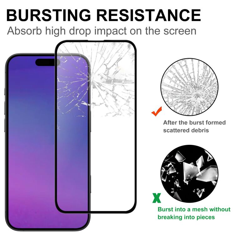 Захисне скло Deexe Full Glue Coverage для Apple iPhone 17 - Black: фото 4 з 4