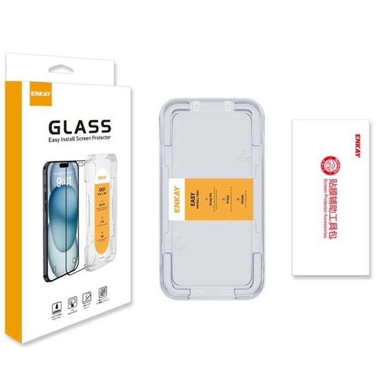 Защитное стекло ENKAY Easy Install Clear Glass для Xiaomi 15: фото 2 из 9