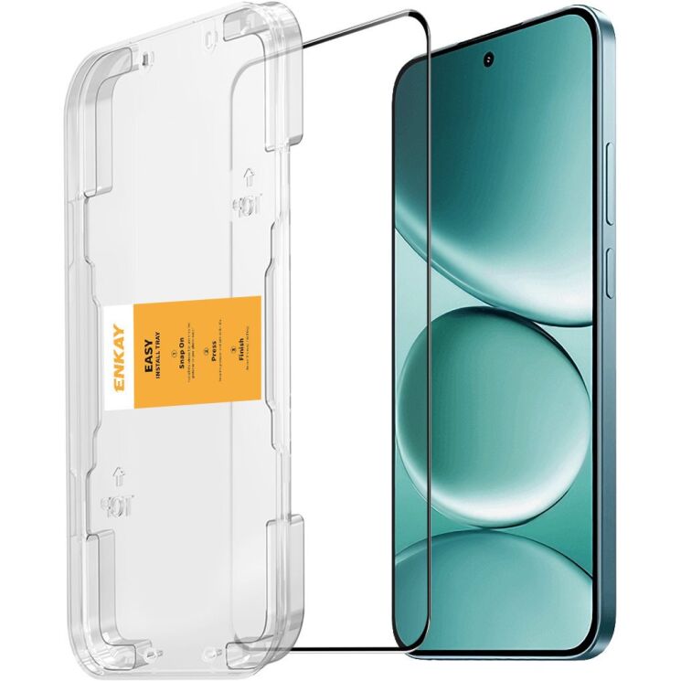 Защитное стекло ENKAY Easy Install Full Glue для Xiaomi Redmi Note 17 (4G/5G) - Black: фото 1 из 7