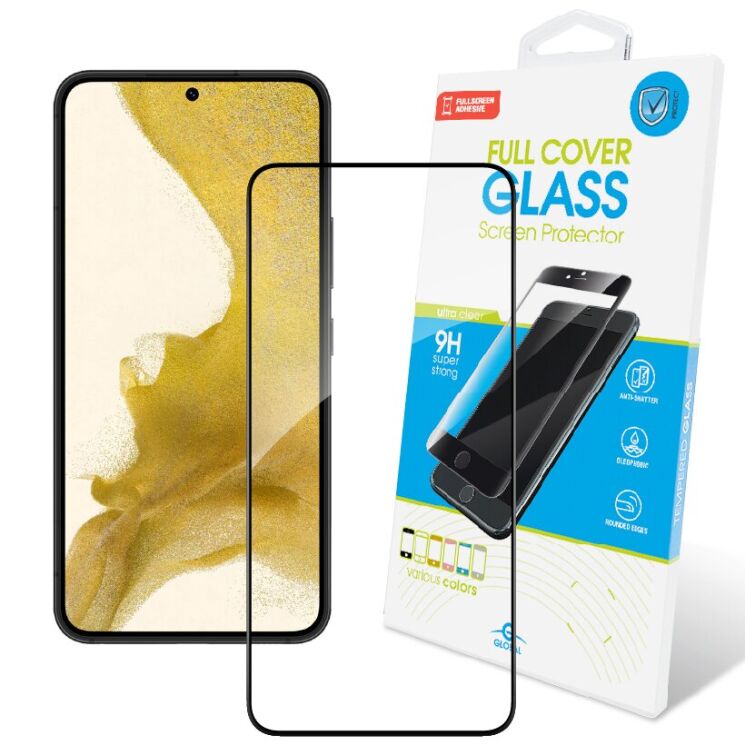 Защитное стекло Global Full Glue для Samsung Galaxy S22 (S901) - Black: фото 1 из 4