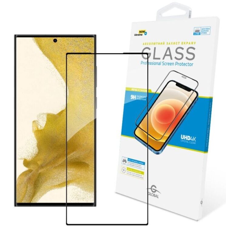 Захисне скло Global Full Glue для Samsung Galaxy S23 Ultra (S918) - Black: фото 1 з 4