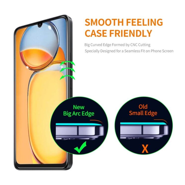 Защитное стекло HAT PRINCE 0.26mm для Xiaomi Redmi 13C / Poco C65 - Transparent: фото 3 из 8