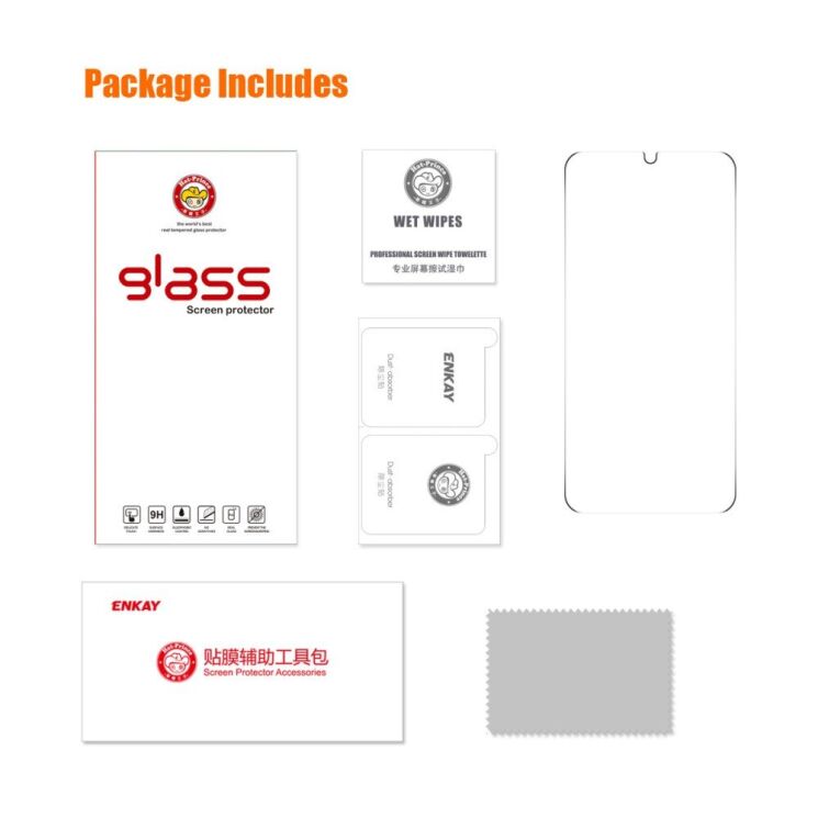 Защитное стекло HAT PRINCE 0.26mm для Xiaomi Redmi 13C / Poco C65 - Transparent: фото 6 из 8
