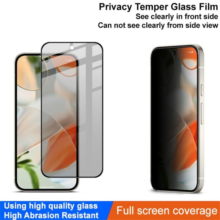 Защитное стекло IMAK HighPrivacy для Google Pixel 9 / 9 Pro - Black: фото 6 из 9