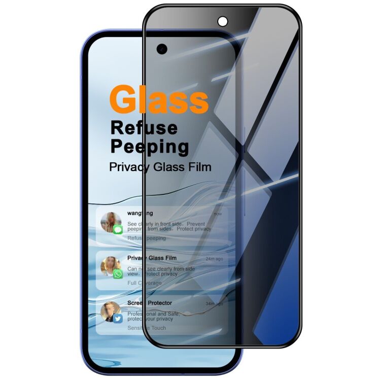 Защитное стекло IMAK Privacy 9H Protect для Google Pixel 11 Pro Fold / Pixel 10a - Black: фото 1 из 11