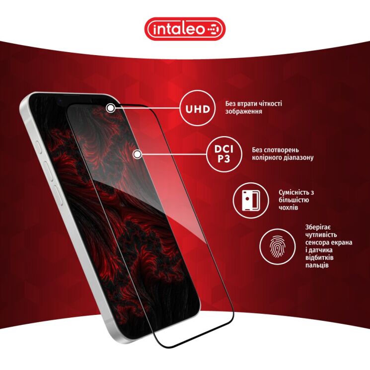 Защитное стекло Intaleo Full Glue для Apple iPhone 16e - Black: фото 5 из 9