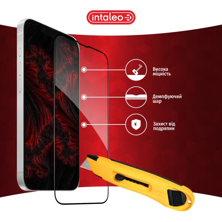 Защитное стекло Intaleo Full Glue для Apple iPhone 16e - Black: фото 6 из 9
