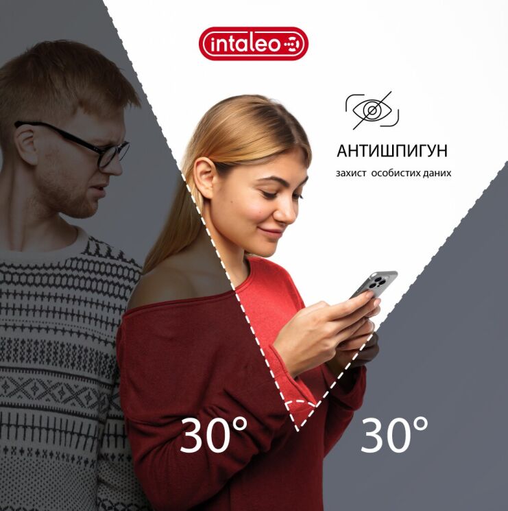 Защитное стекло Intaleo Privacy для iPhone 17 Pro - Black: фото 4 из 10