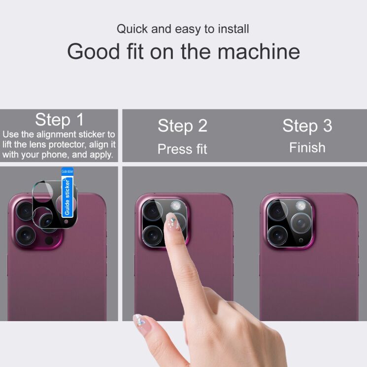 Защитное стекло на камеру IMAK Black Glass Lens для Xiaomi 17 - Black (390607B) Защитное стекло на камеру IMAK Black Glass Lens для Xiaomi 17 - Black: фото 5 из 8