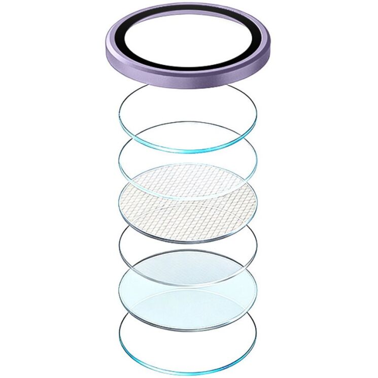 Защитное стекло на камеру RURIHAI Lens Protector для Samsung Galaxy S26 Plus (S947) / Galaxy S26 (S942) - Light Purple: фото 2 из 6