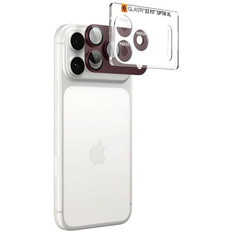 Захисне скло на камеру Spigen Optik Pro XL EZ Fit для iPhone 18 Pro Max (AGL12040) - Dark Cherry (440335WR) Захисне скло на камеру Spigen Optik Pro XL EZ Fit для iPhone 18 Pro Max (AGL12040) - Dark Cherry: фото 5 з 11