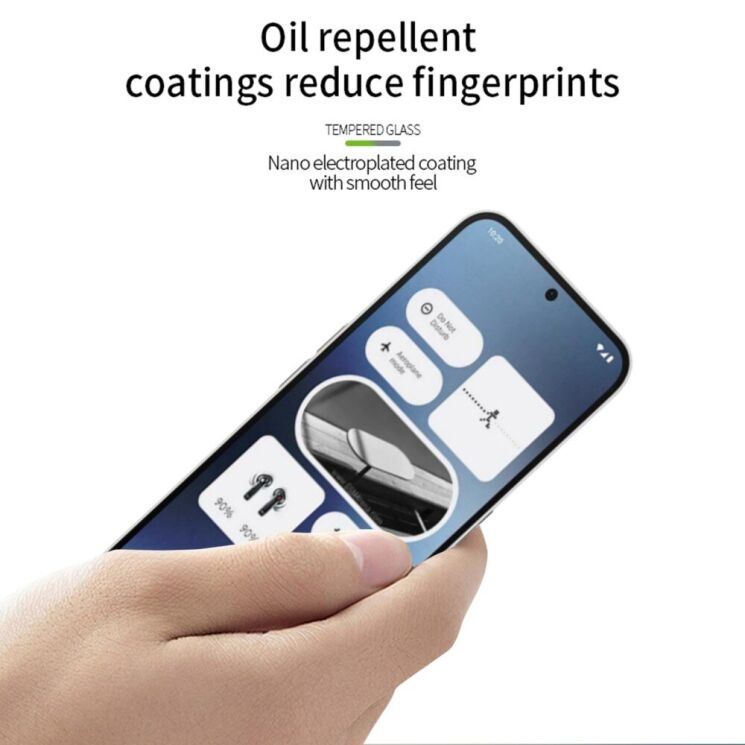 Защитное стекло PINWUYO Full Glue Cover для Nothing Phone (3a) / Phone (3a) Pro - Black: фото 7 из 10