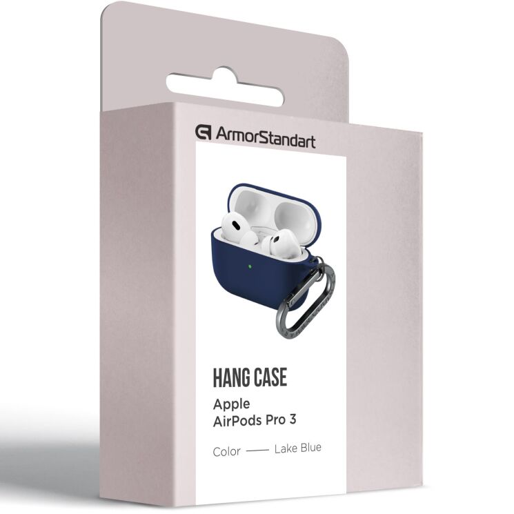 Защитный чехол ArmorStandart Hang Case для AirPods Pro 3 - Blue (390127AL) Защитный чехол ArmorStandart Hang Case для AirPods Pro 3 - Blue: фото 2 из 2