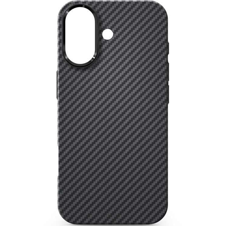 Защитный чехол ArmorStandart LikeCarbon2 MagCase для Apple iPhone 16 - Black: фото 1 из 2