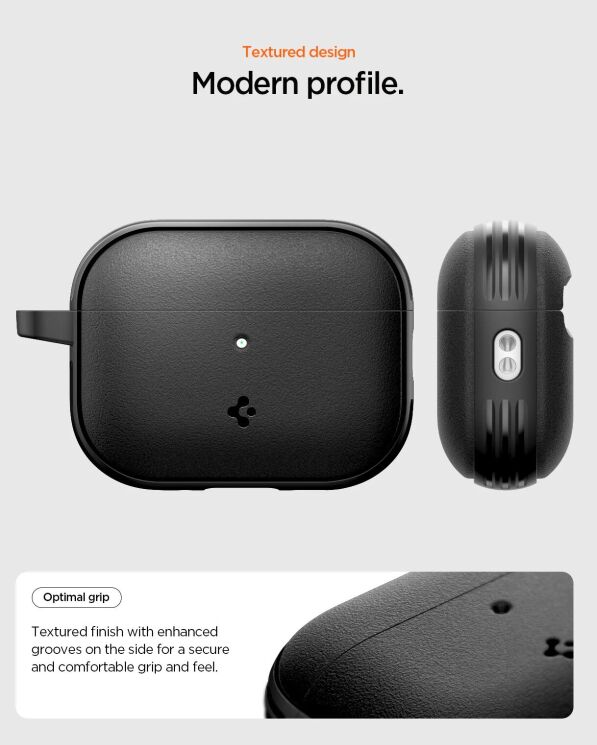 Защитный чехол Caseology Vault by Spigen для AirPods Pro 3 (ACS09826) - Matte Black: фото 14 из 18