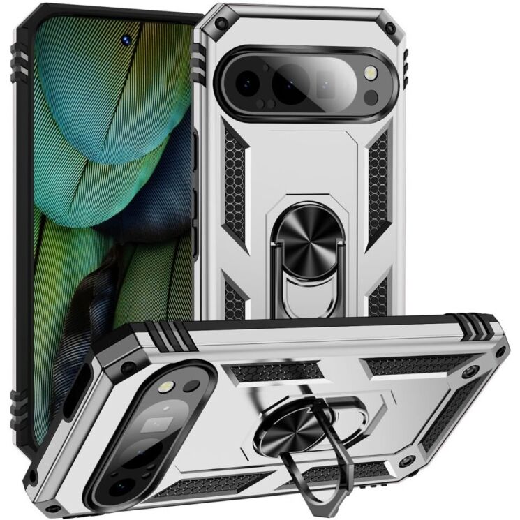 Захисний чохол Deexe Armor Case для Google Pixel 9 / 9 Pro - Silver: фото 1 з 7