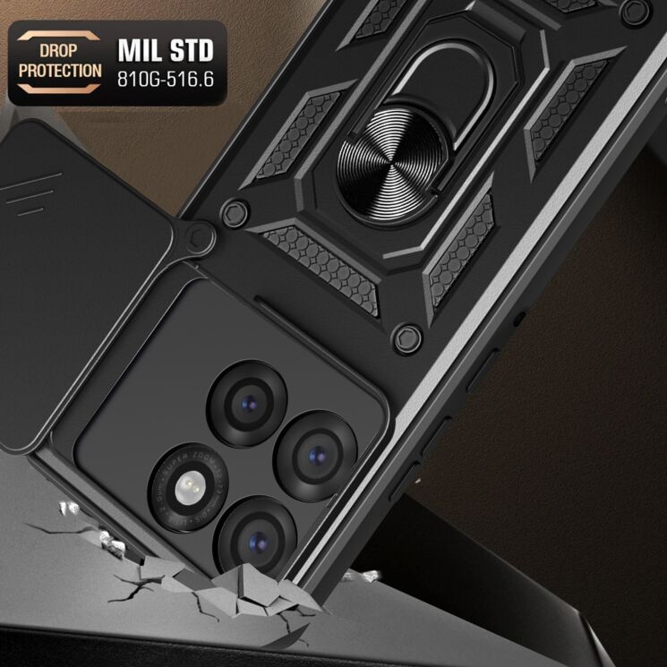 Захисний чохол Deexe Armor Shield для Motorola Edge 60 Pro - Black: фото 6 з 10