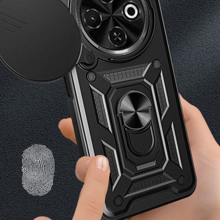 Защитный чехол Deexe Armor Shield для TECNO Spark 30C - Black: фото 4 из 9