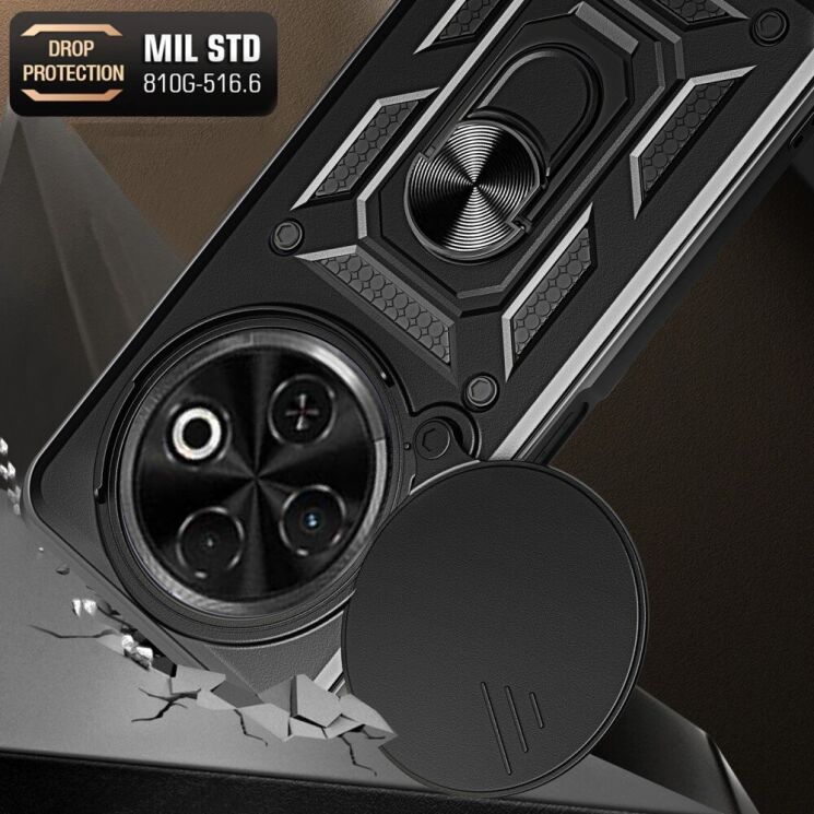 Защитный чехол Deexe Armor Shield для TECNO Spark 30C - Black: фото 2 из 9