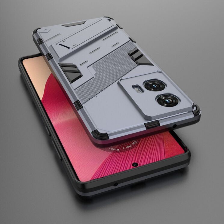 Защитный чехол Deexe Bibercas для Motorola Edge 50 Fusion - Grey: фото 4 из 7
