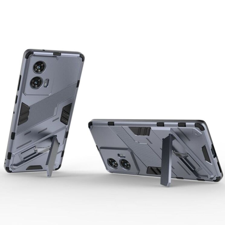 Защитный чехол Deexe Bibercas для Motorola Edge 50 Fusion - Grey: фото 2 из 7