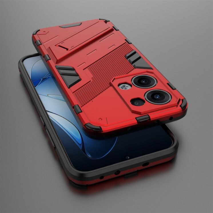 Защитный чехол Deexe Bibercas для OPPO Reno 13 5G - Red: фото 6 из 8