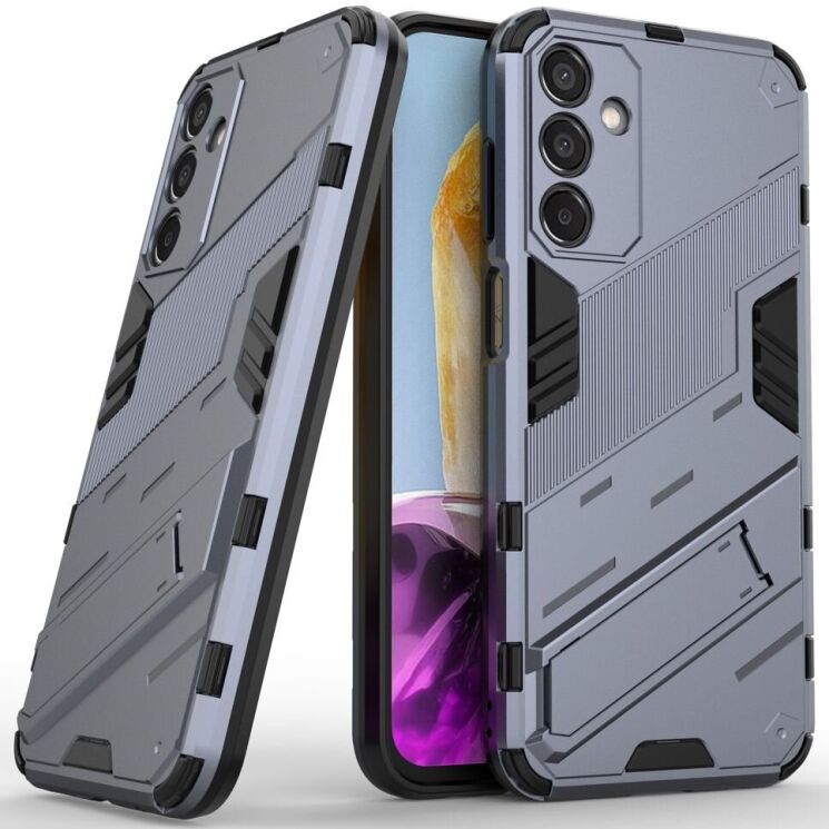 Захисний чохол Deexe Bibercas для Samsung Galaxy M15 (M156) - Dark Blue: фото 1 з 7