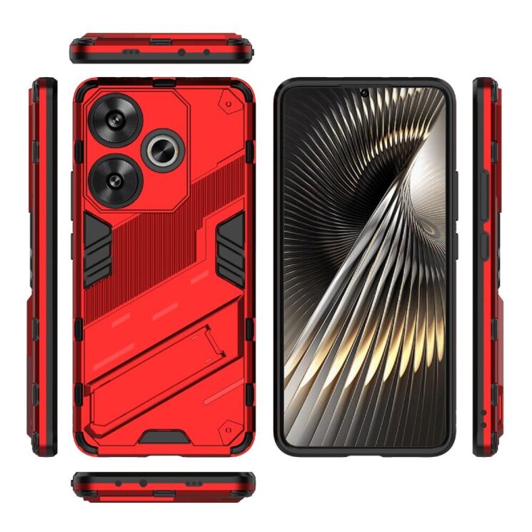 Защитный чехол Deexe Bibercas для Xiaomi Poco F6 - Red: фото 8 из 8