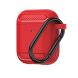 Защитный чехол Deexe Carbon Case для Apple AirPods 1 / 2 - Red (204519R). Фото 1 из 12