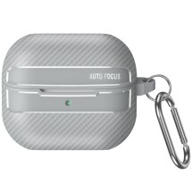 Захисний чохол Deexe Carbon Case для Samsung Galaxy Buds 3 / Buds 3 Pro - Light Grey: фото 1 з 8