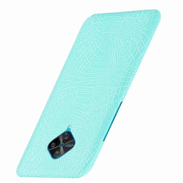 Защитный чехол Deexe Croco Style для VIVO V17 - Cyan: фото 3 из 5