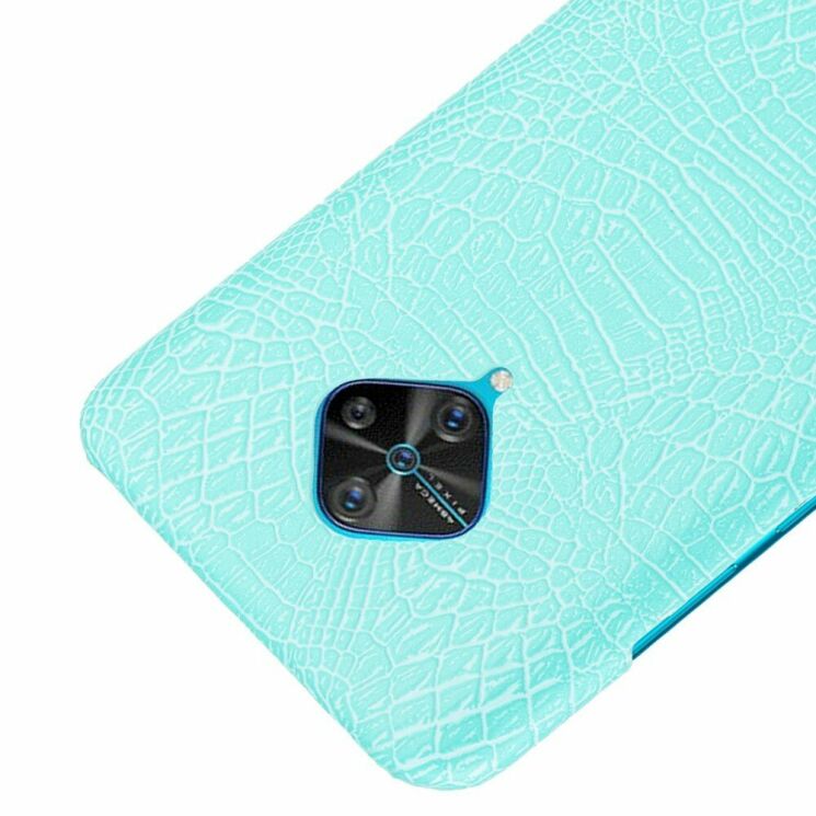 Защитный чехол Deexe Croco Style для VIVO V17 - Cyan: фото 4 из 5
