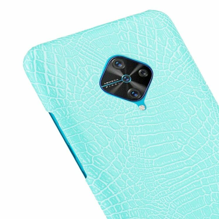Защитный чехол Deexe Croco Style для VIVO V17 - Cyan: фото 5 из 5