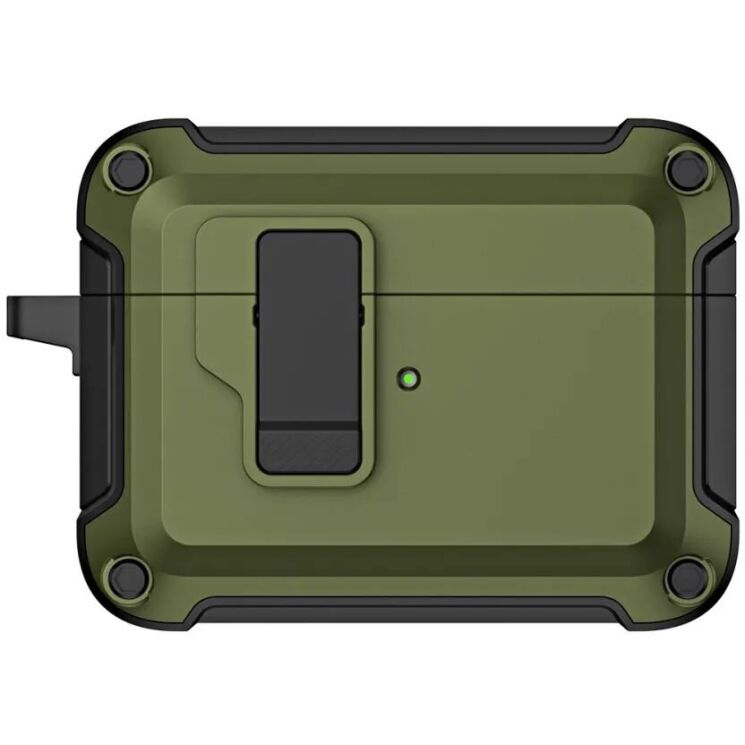 Защитный чехол Deexe Defender Armor для Apple AirPods Pro 2 - Blackish Green: фото 2 из 13