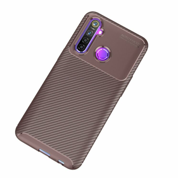 Захисний чохол Deexe Fusion для Realme 5 - Coffee: фото 2 з 10