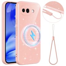 Захисний чохол Deexe Glitter Case with MagSafe для Google Pixel 10a - Pink: фото 1 з 7