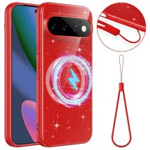 Защитный чехол Deexe Glitter Case with MagSafe для Google Pixel 11 Pro - Red: фото 1 из 7
