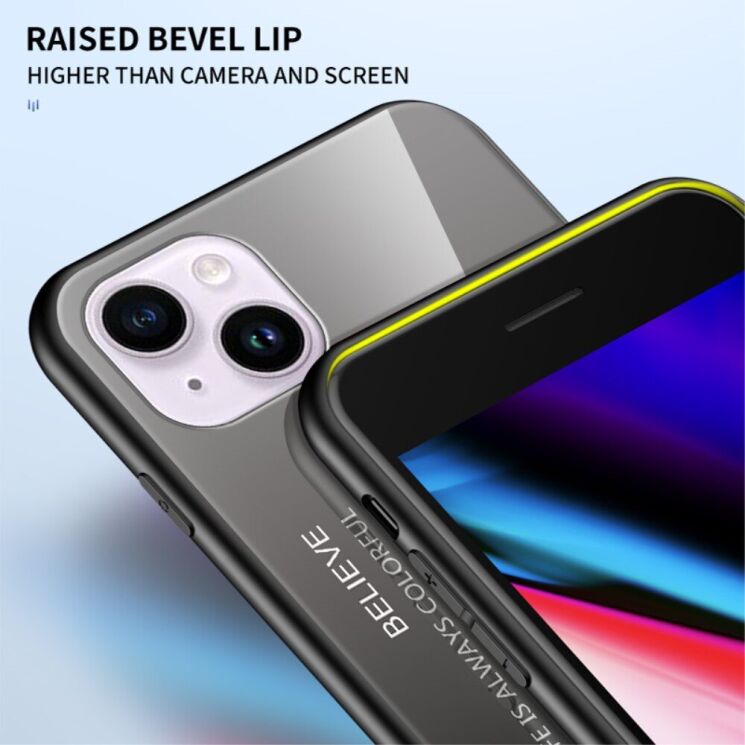 Защитный чехол Deexe Gradient Color для Apple iPhone 15 Plus - Black / Red: фото 4 из 7