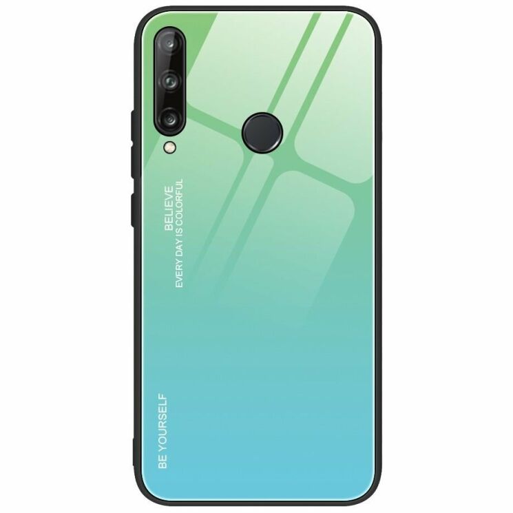 Защитный чехол Deexe Gradient Color для Huawei P40 Lite E - Cyan / Blue: фото 1 из 17