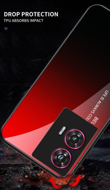 Защитный чехол Deexe Gradient Color для Motorola Edge 50 Fusion - Red / Black: фото 11 из 12