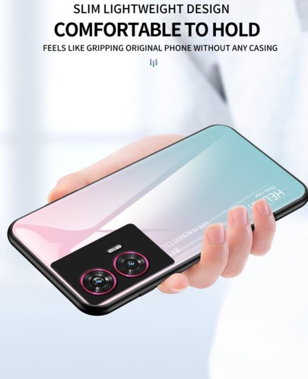 Защитный чехол Deexe Gradient Color для Motorola Edge 50 Fusion - Red / Black: фото 10 из 12