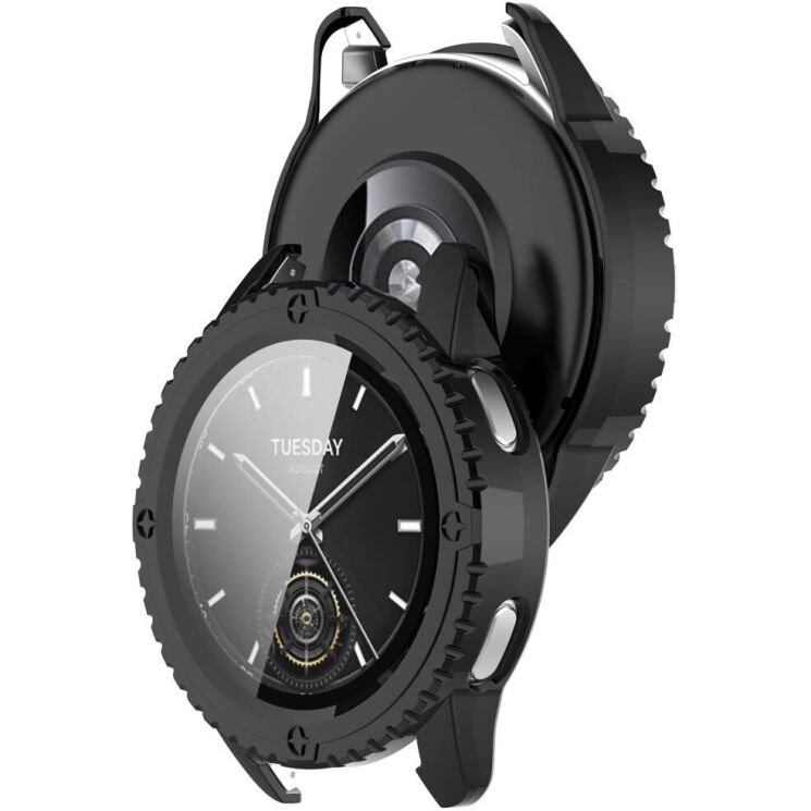 Защитный чехол Deexe Hard Frame для Xiaomi Watch S3 - Black: фото 7 из 7