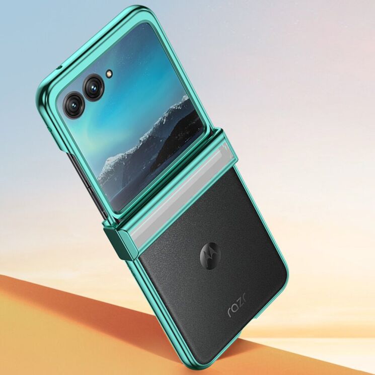 Захисний чохол Deexe Hinge Guard (FF) для Motorola Razr 50 - Silver: фото 2 з 9