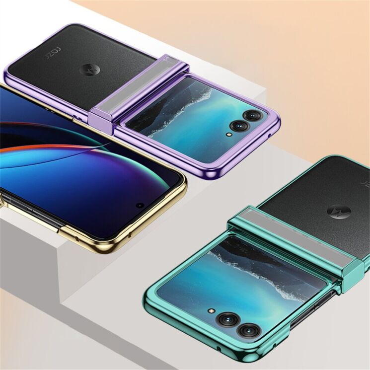 Захисний чохол Deexe Hinge Guard (FF) для Motorola Razr 50 - Silver: фото 8 з 9