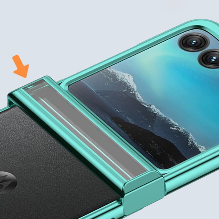 Захисний чохол Deexe Hinge Guard (FF) для Motorola Razr 50 - Silver: фото 4 з 9